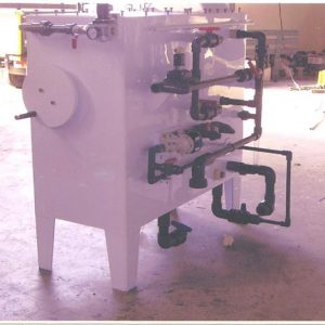 PP tank with PVC piping